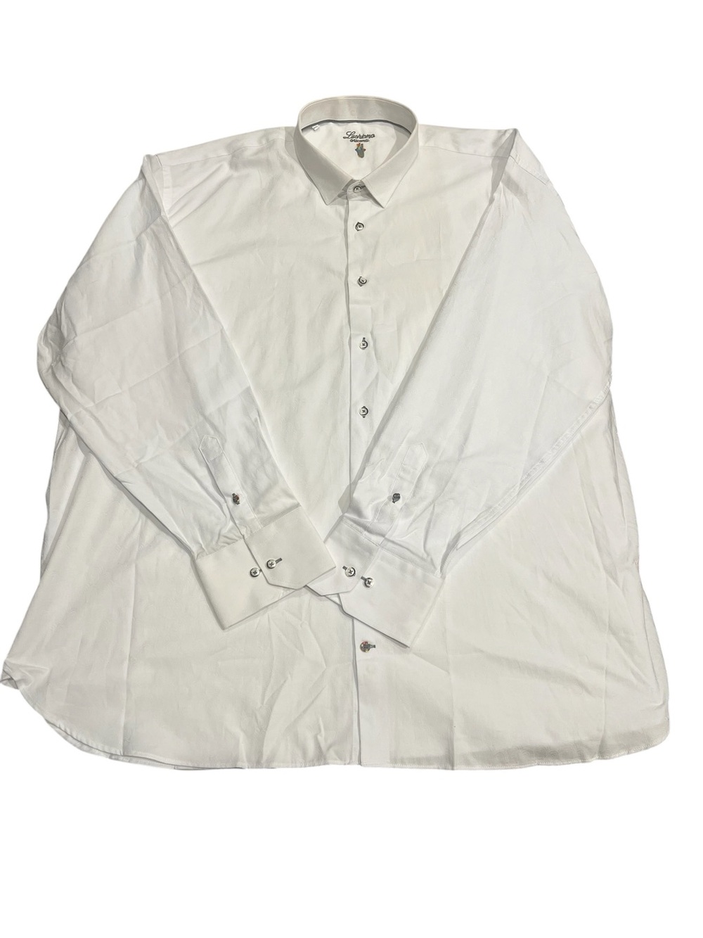LUCHIANO VISCONTI Size 4XL WHITE 100% COTTON SHIRT